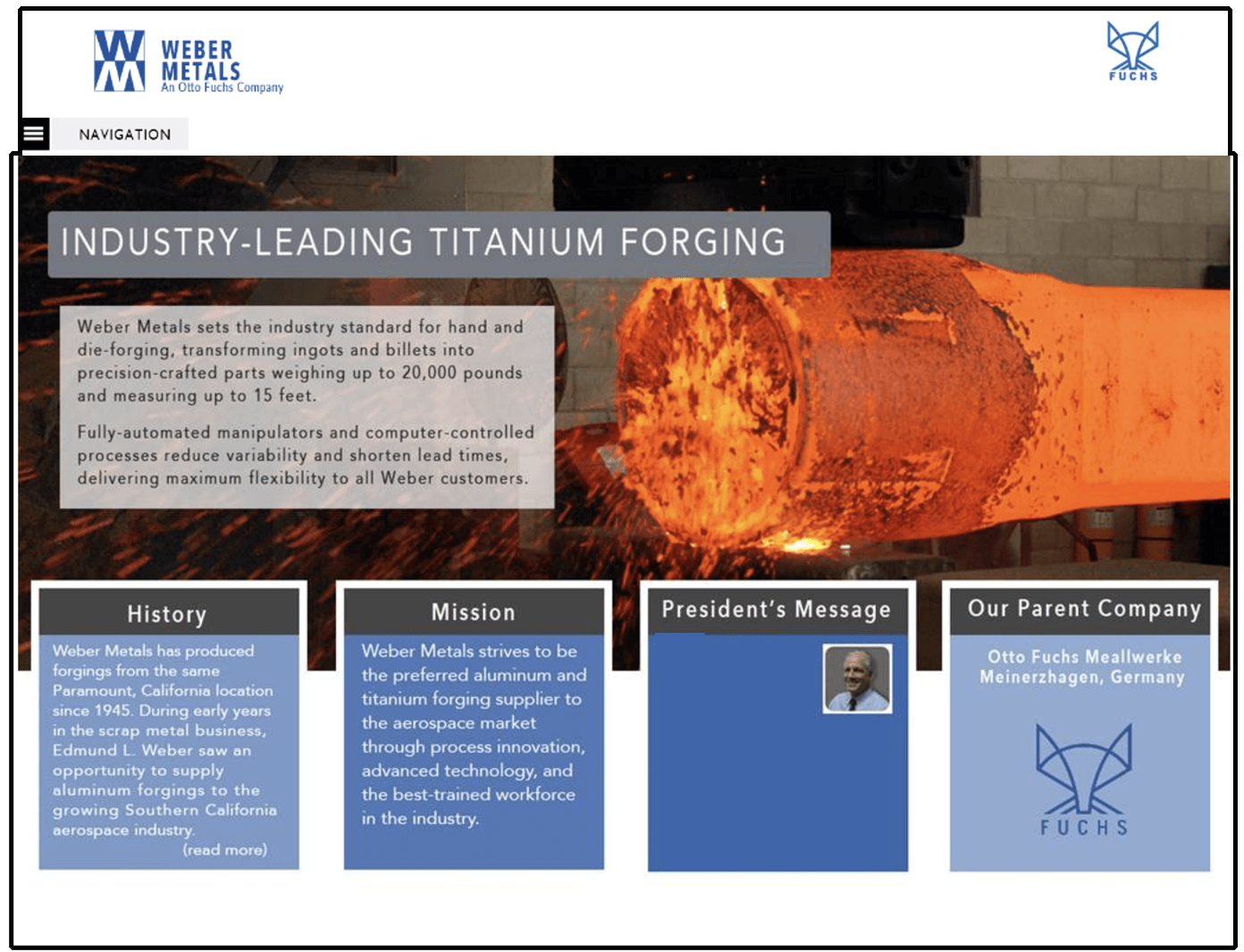 Aerospace forging website