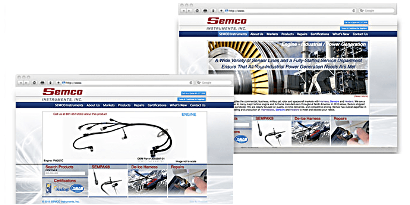 aerospace website design